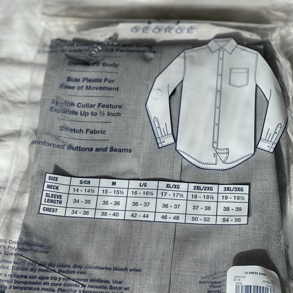 George Classic Fit Dress Shirt - S - Picture 5 of 6